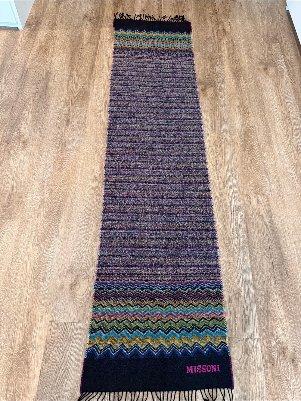 Missoni Multicolor Zigzag Fringe Wrap/Scarf - Picture 5 of 6